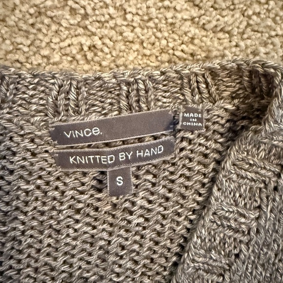 Vince knitted by hand cardigan grey Small - Picture 3 of 9